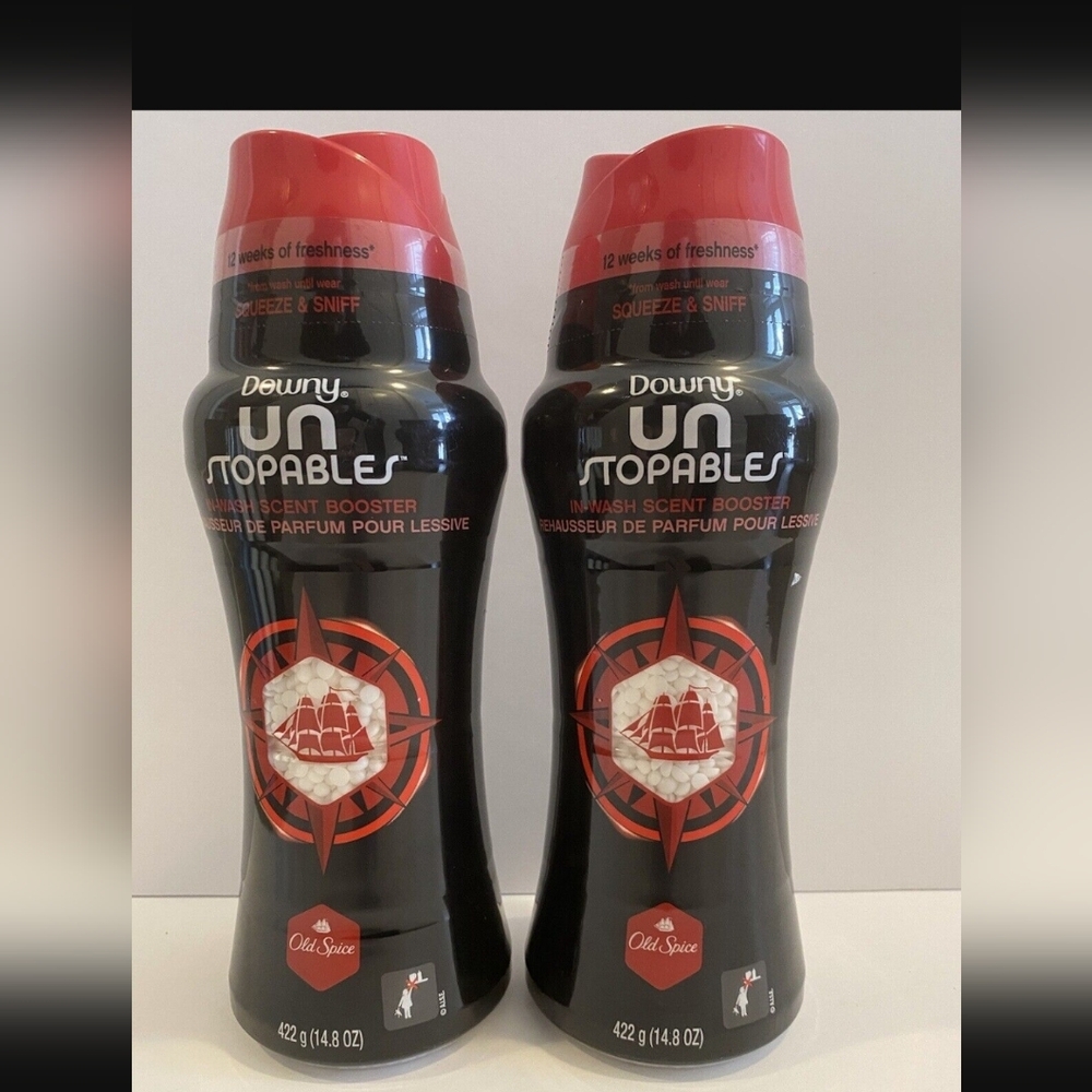 2 Old Spice Downy Unstopables in-Wash Scent Booster Beads Old Spice  14.8 Oz